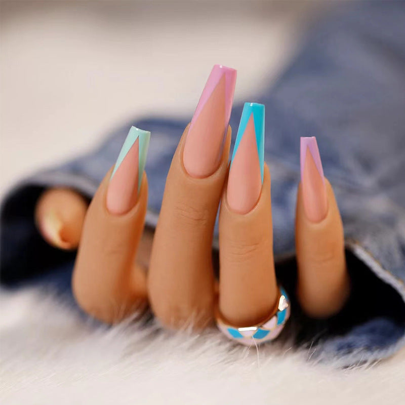 Chips de manicura francesa larga de plástico al por mayor